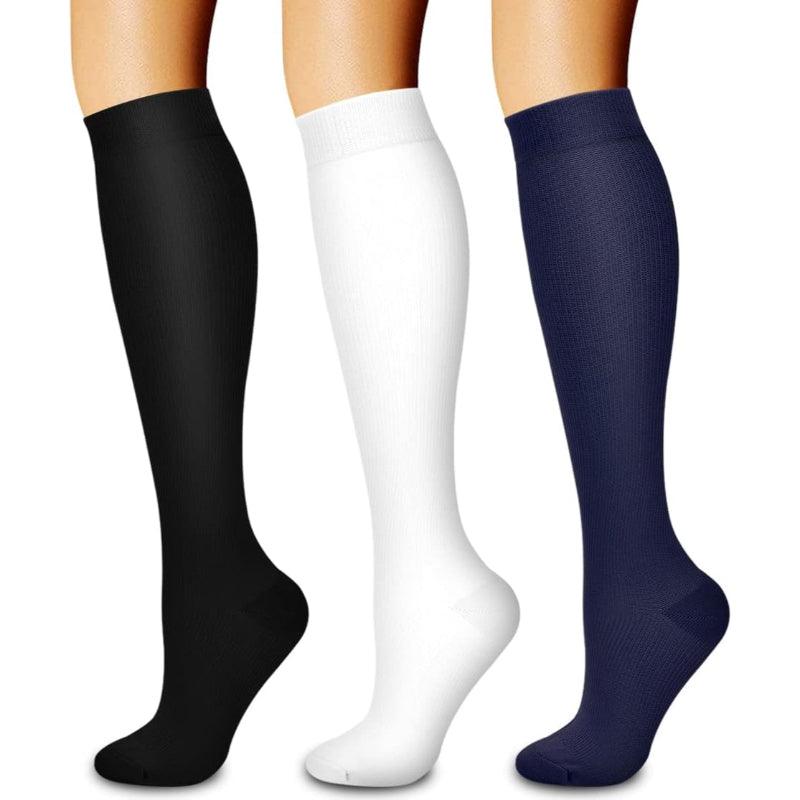 Hebe 3 Pack Compression Orthopedic Socks For Running-Plantar Socks
