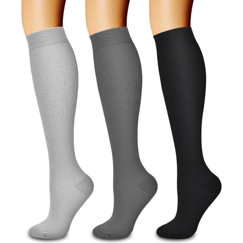 Hebe 3 Pack Compression Orthopedic Socks For Running-Plantar Socks