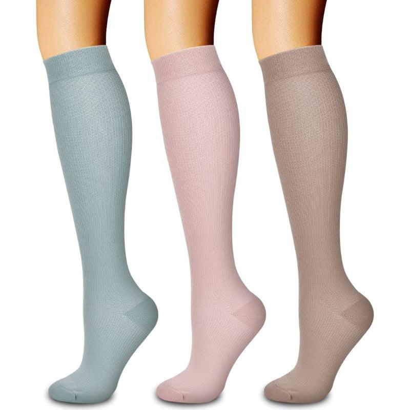 Hebe 3 Pack Compression Orthopedic Socks For Running-Plantar Socks
