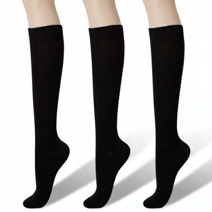 Pack Of 3 Solid And Striped Fashion Socks