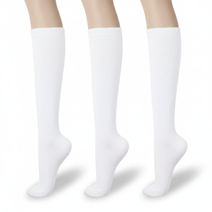 Pack Of 3 Solid And Striped Fashion Socks