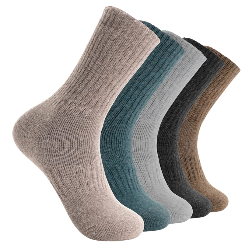 Pack Of 5 Merino Wool Hiking Warm Winter Socks5 Pairs Merino Wool Hiking Warm Winter Socks - Image 5