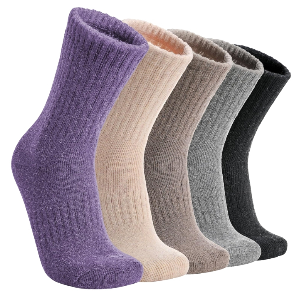 Pack Of 5 Merino Wool Hiking Warm Winter Socks