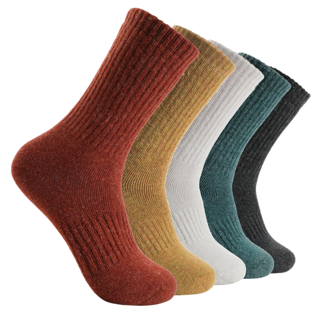 5 Pairs Merino Wool Hiking Warm Winter Socks