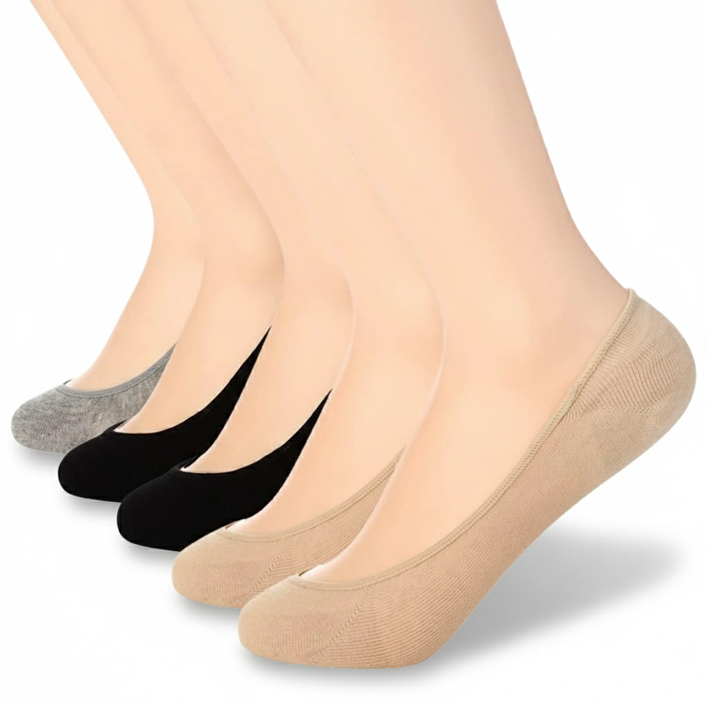 Pack Of 5 Ultra Low Cut Women No Show SocksPack Of 5 Ultra Low Cut Women No Show Socks - Image 5