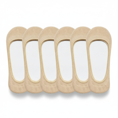 Pack Of 6 Invisible No Show Socks