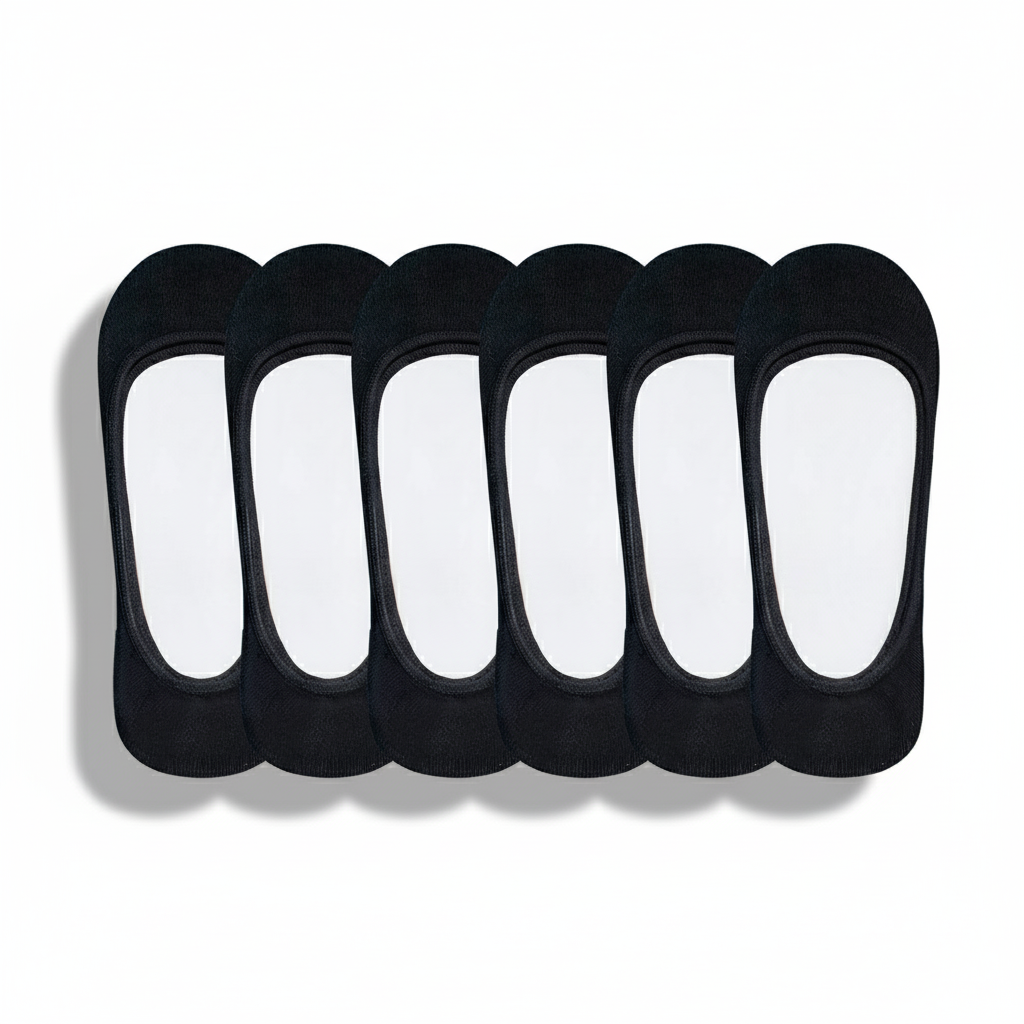 Pack Of 6 Invisible No Show Socks