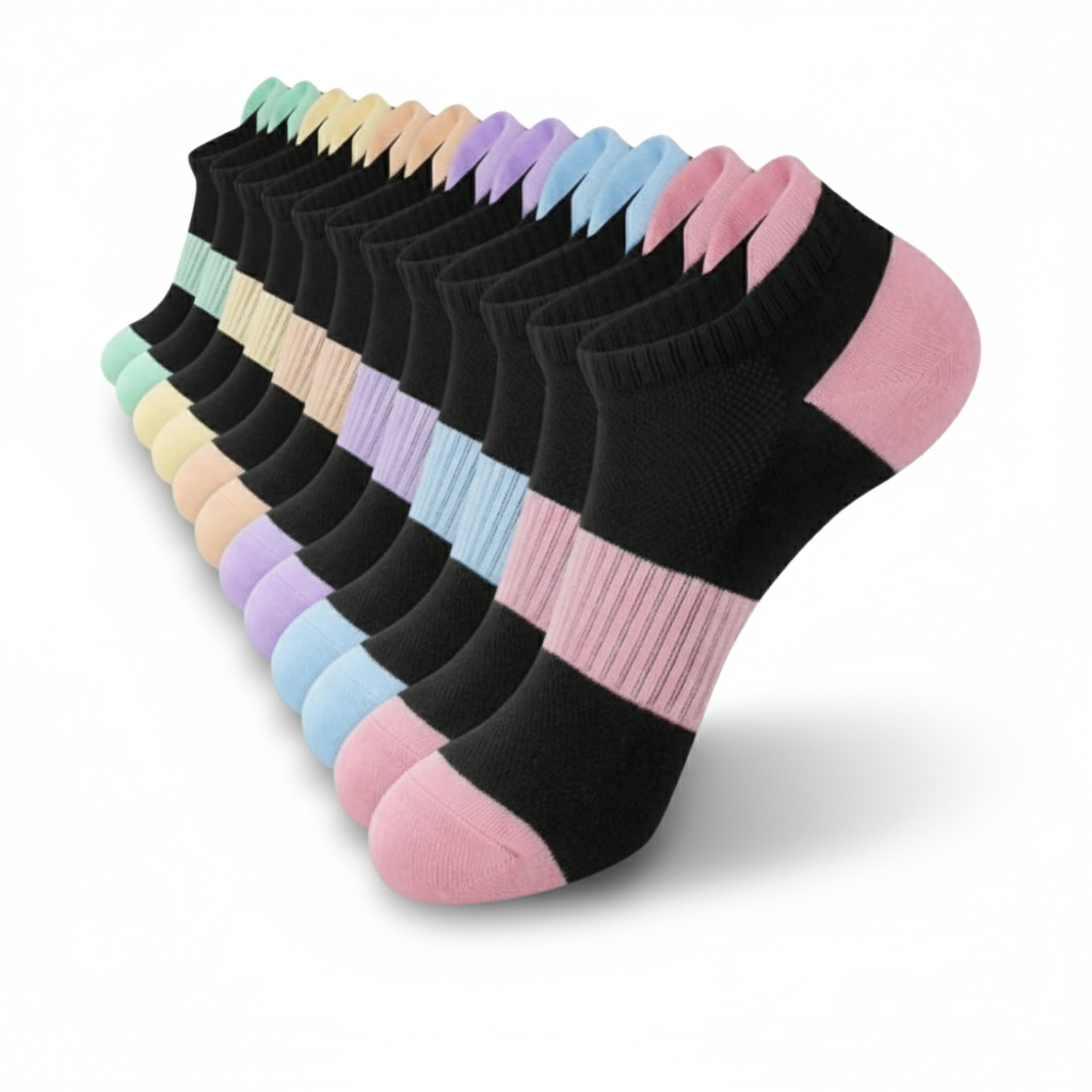 Pack Of 6 Lightweight Low Cut Casual Cotton Socks