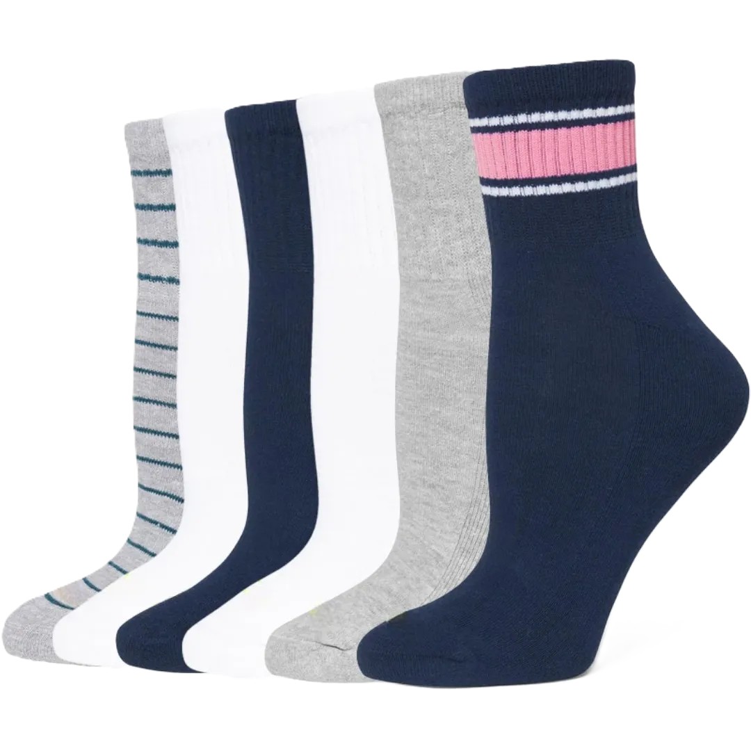 Pack Of 6 Mini Crew Socks