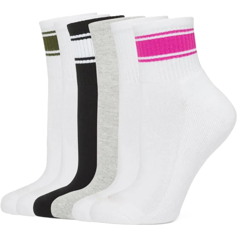 Pack Of 6 Mini Crew Socks6 Pairs Mini Crew Socks For Women - Image 11