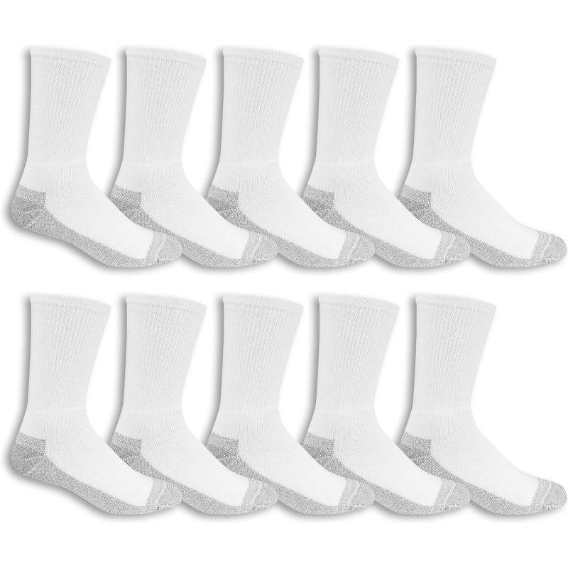 Pack Of 10 Durable Workgear Crew Antimicrobial Socks-Plantar Socks