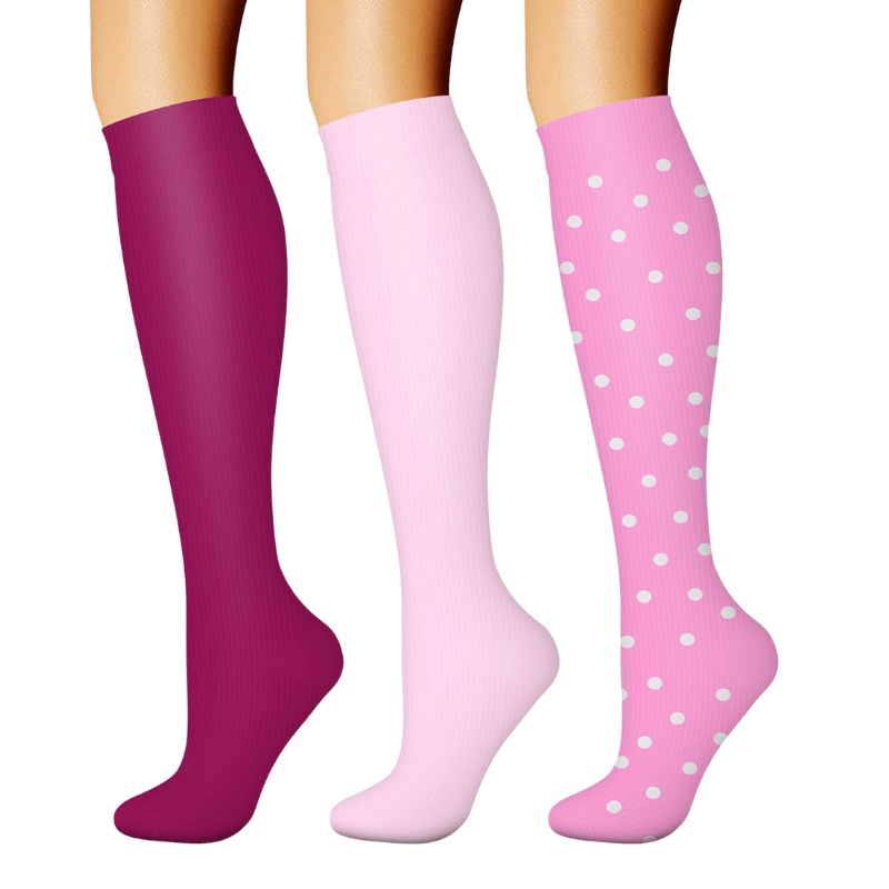 Pack Of 3 Minimalistic Style Athletic High Compression Socks-Plantar SocksPack Of 3 Minimalistic Style Athletic High Compression Socks - Image 7