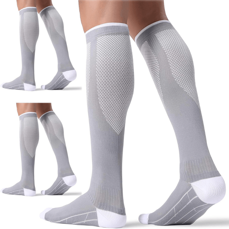 Pack Of 3 Solid Pattern Compression Socks-Plantar SocksPack Of 3 Solid Pattern Compression Socks - Image 3