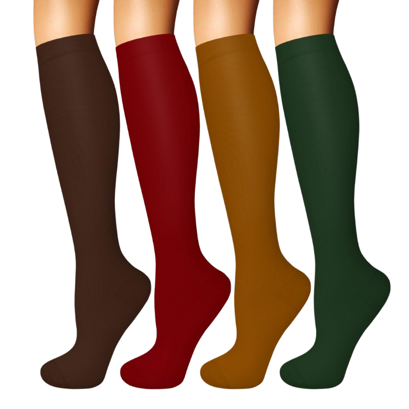 Pack Of 4 Designed Compression Socks