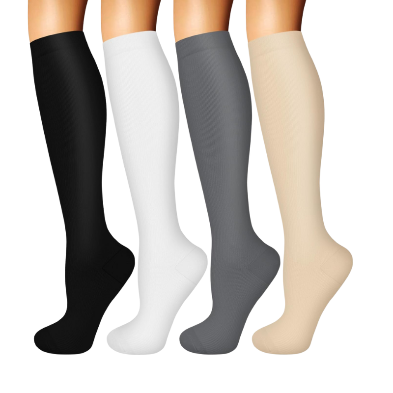 Pack Of 4 Designed Compression Socks