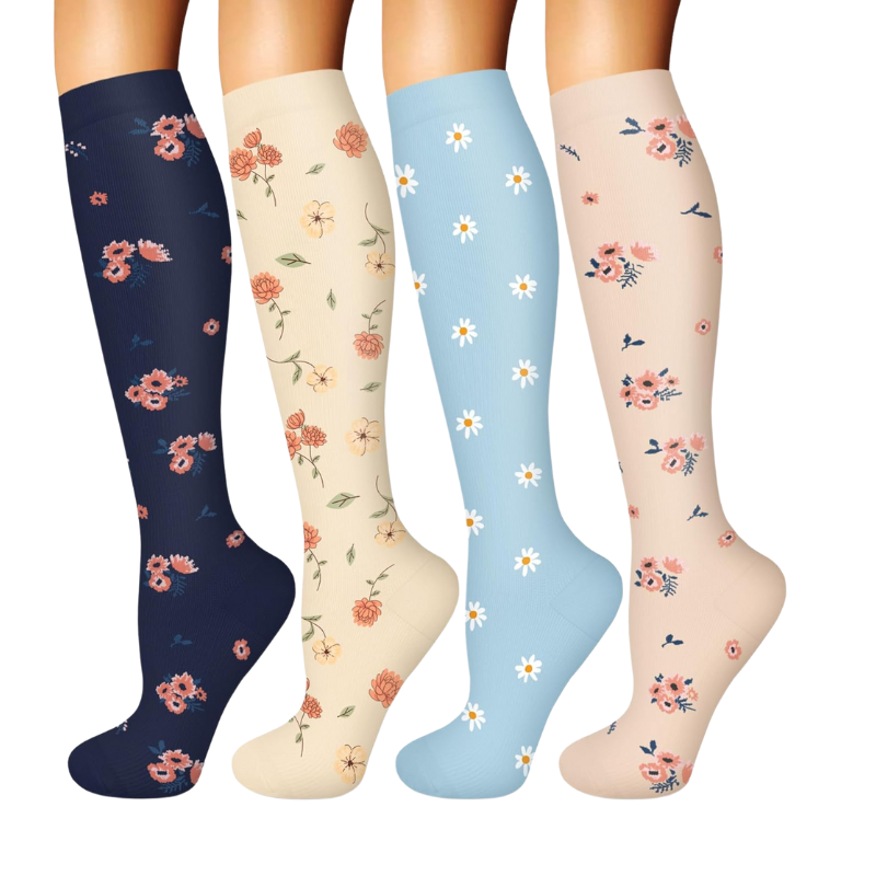 Pack Of 4 Designed Compression SocksPack Of 4 Designed Compression Socks - Image 12