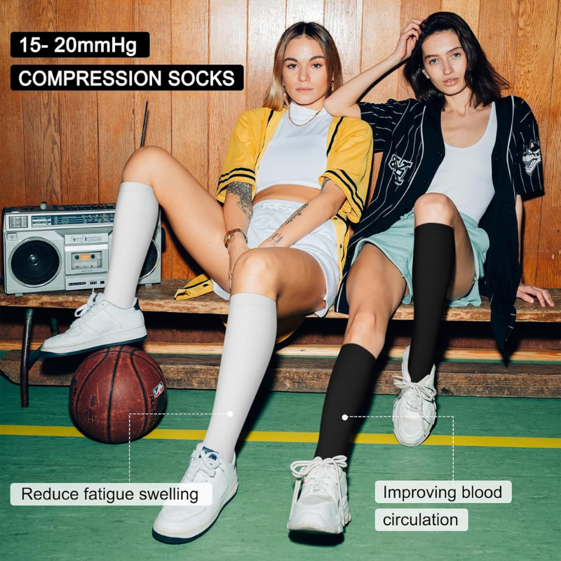 Pack Of 4 Designed Compression Socks