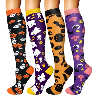 Pack Of 4 Designed Compression Socks