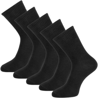 Pack Of 5 Athlete Odor Resistant Crew Antimicrobial Socks-Plantar Socks