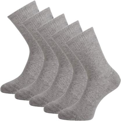 Pack Of 5 Athlete Odor Resistant Crew Antimicrobial Socks-Plantar Socks