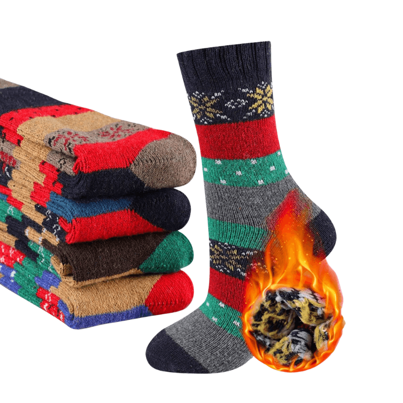5 Pairs Designed Crew Heated Socks-Plantar Socks