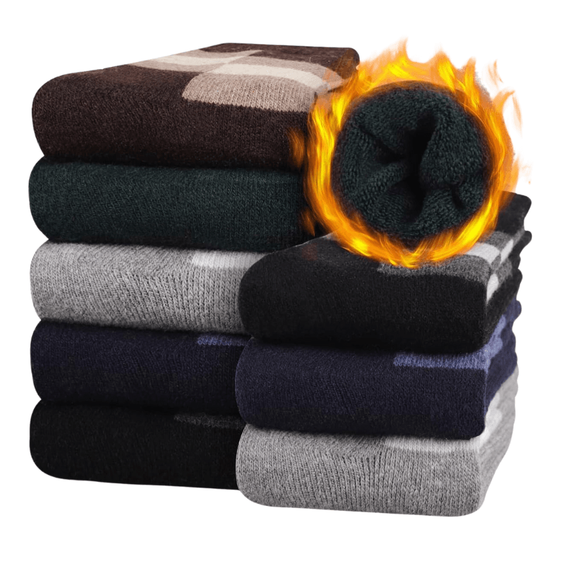 5 Pairs Designed Crew Heated Socks-Plantar Socks