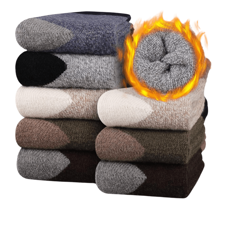 5 Pairs Designed Crew Heated Socks-Plantar Socks