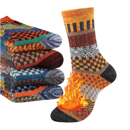 5 Pairs Designed Crew Heated Socks-Plantar Socks