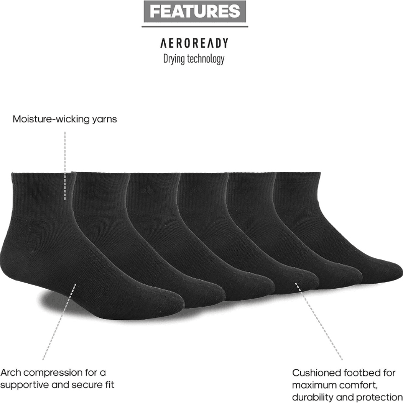 6 Pairs Athletic Style Compression Socks-Plantar Socks
