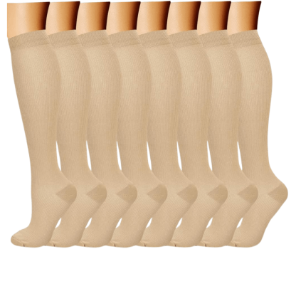 Pack Of 8 Design Compression Socks-Plantar Socks