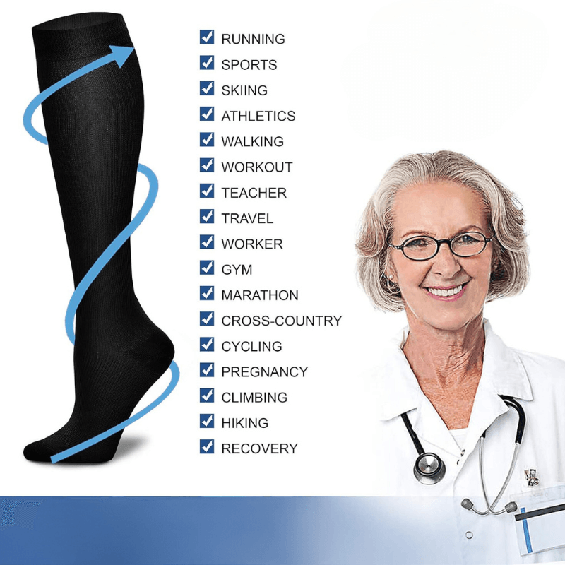 Pack Of 8 Design Compression Socks-Plantar Socks