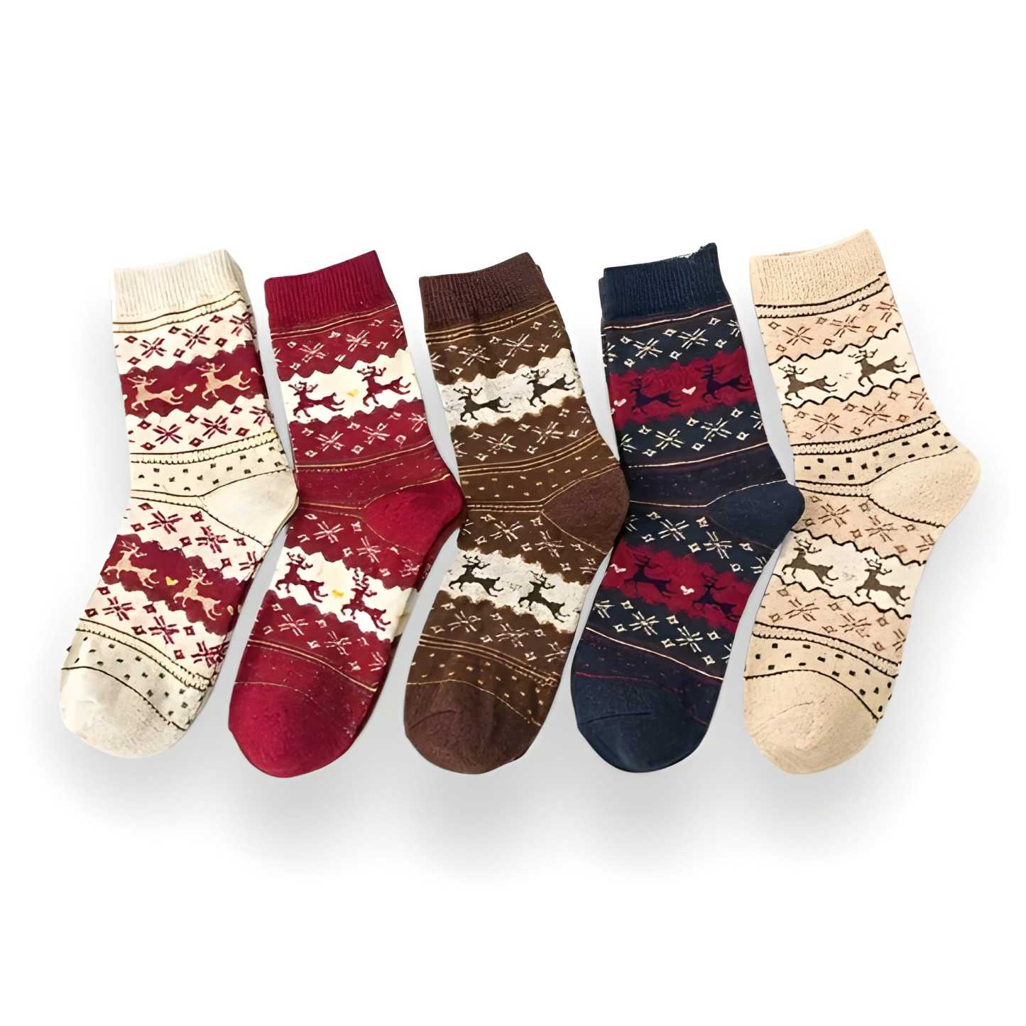 Pair Of 5 Cozy Thick Socks For Women