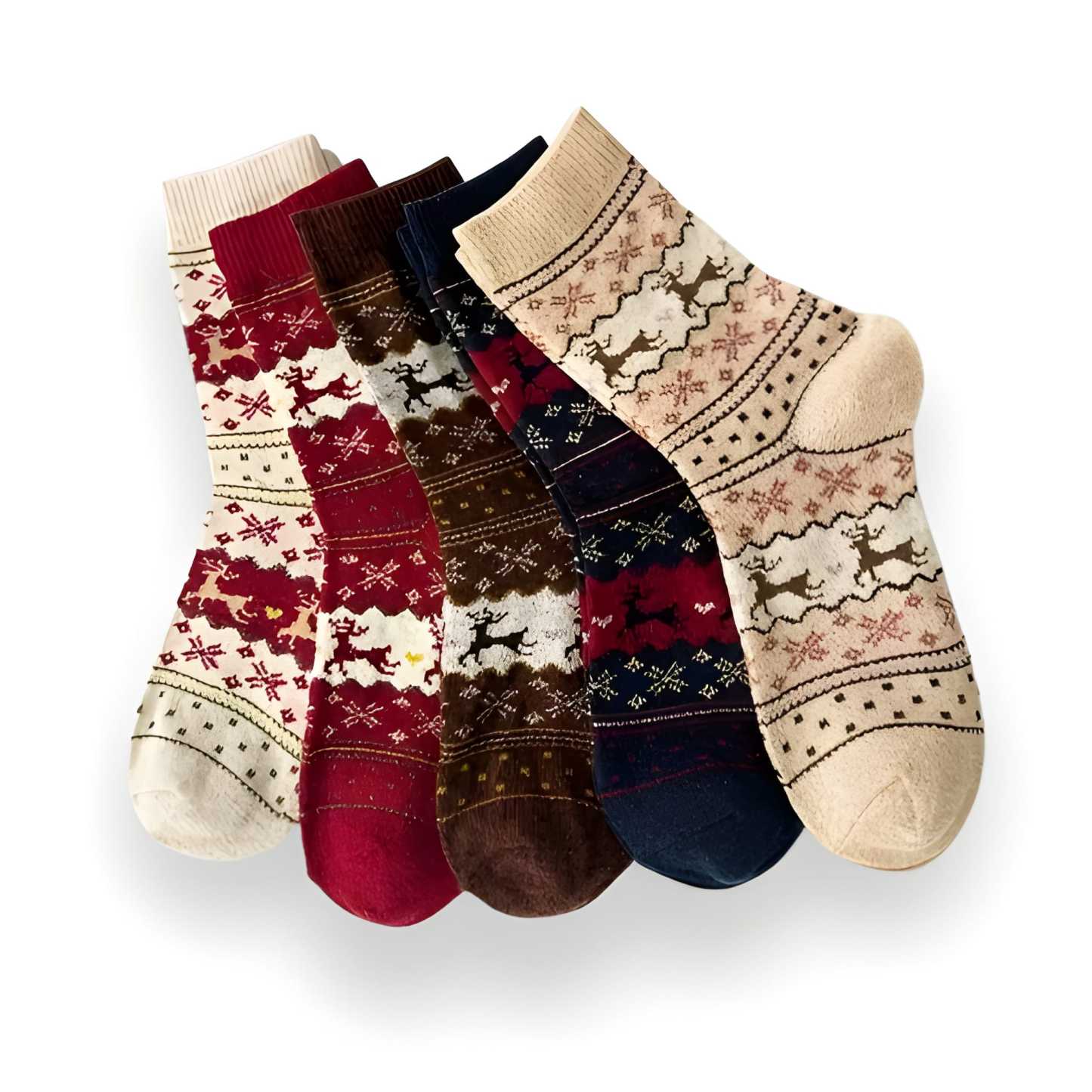 Pair Of 5 Cozy Thick Socks For Women