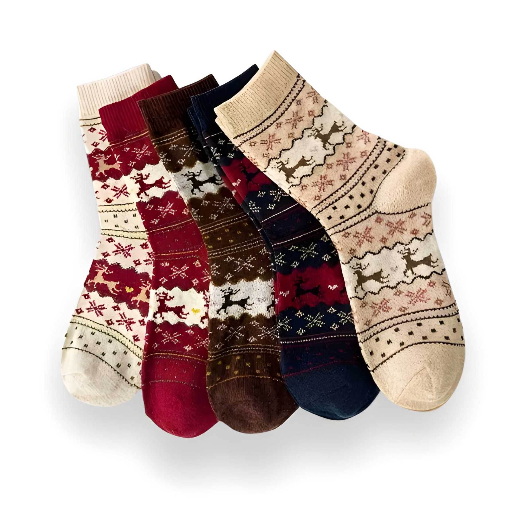 Pair Of 5 Cozy Thick Socks For Women