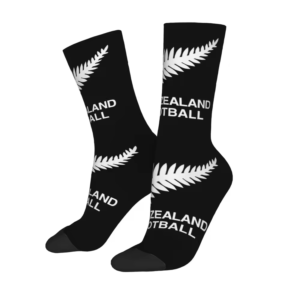 Unisex Zealand Football Fan Seamless Printed Crew Socks