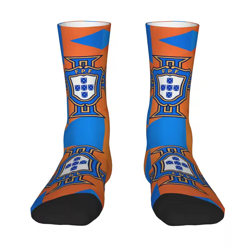 Unisex Portugal Football Fan Seamless Printed Crew Socks