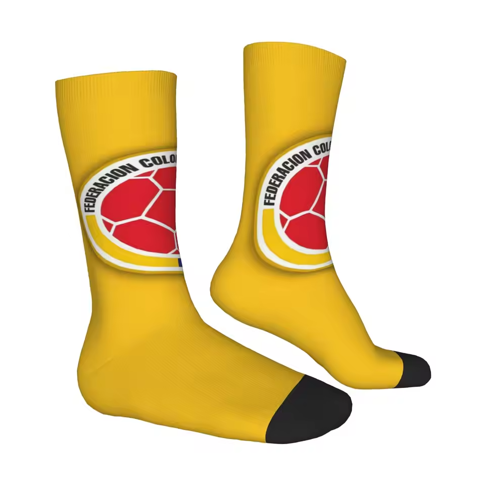 Unisex Colombia Football Fan Seamless Printed Crew Socks