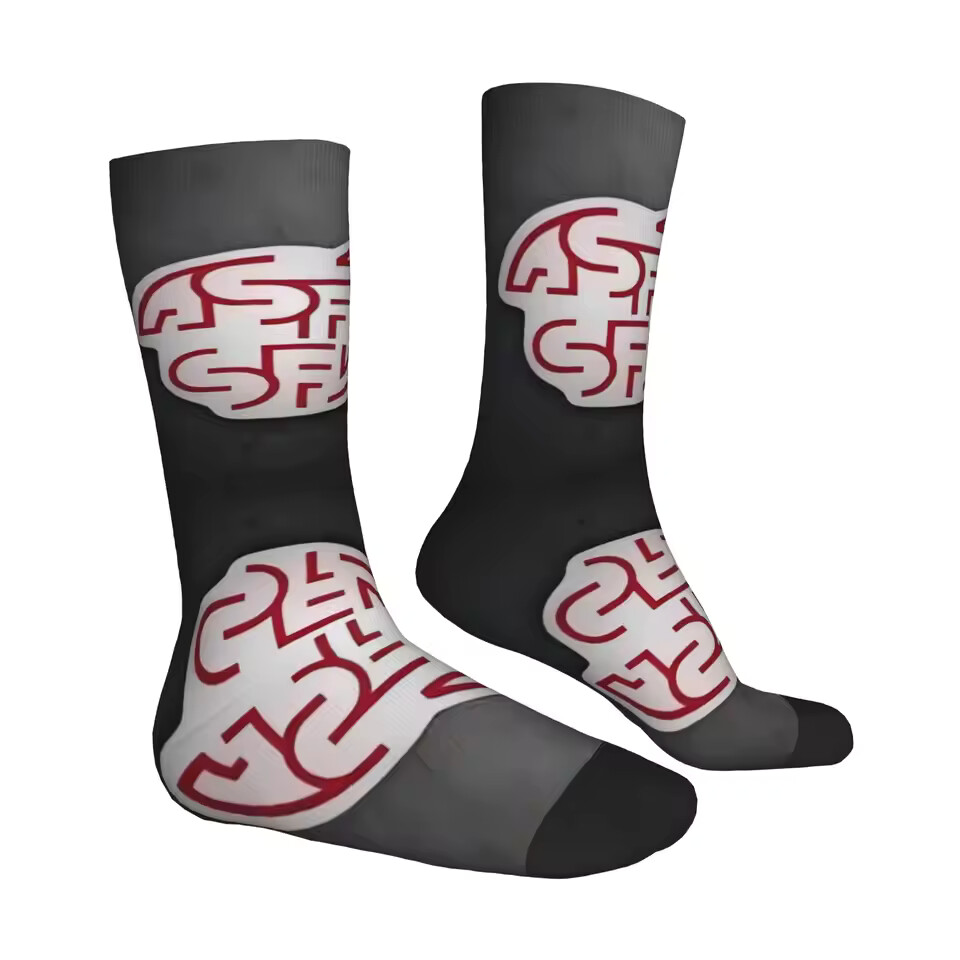 Unisex Switzerland Football Fan Seamless Printed Crew Sock