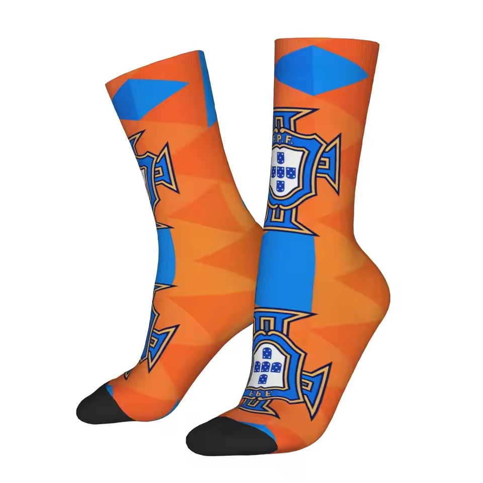 Unisex Portugal Football Fan Seamless Printed Crew Socks