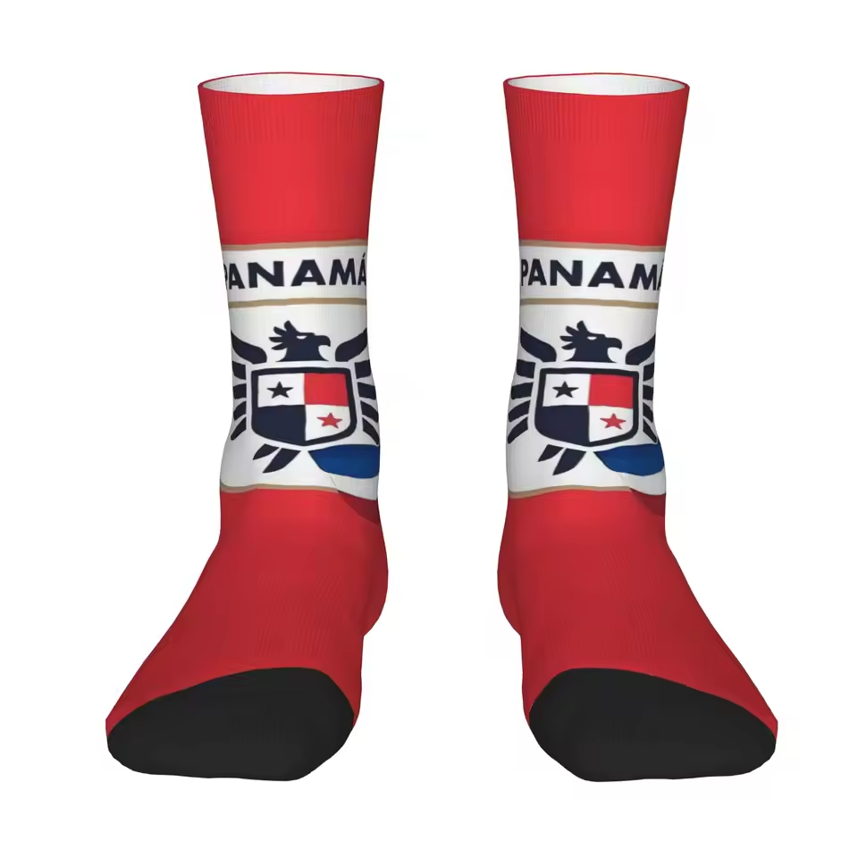 Unisex Panama Football Fan Seamless Printed Crew Socks