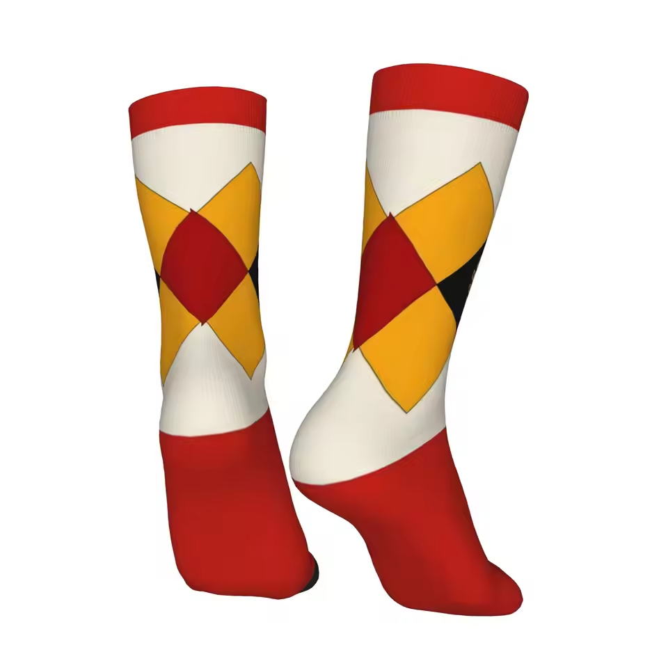 Unisex Belgium Football Fan Seamless Printed Crew Socks