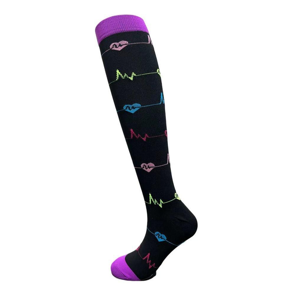 Leggings High Long Tube Compression Socks - 7 pairs-Plantar Socks