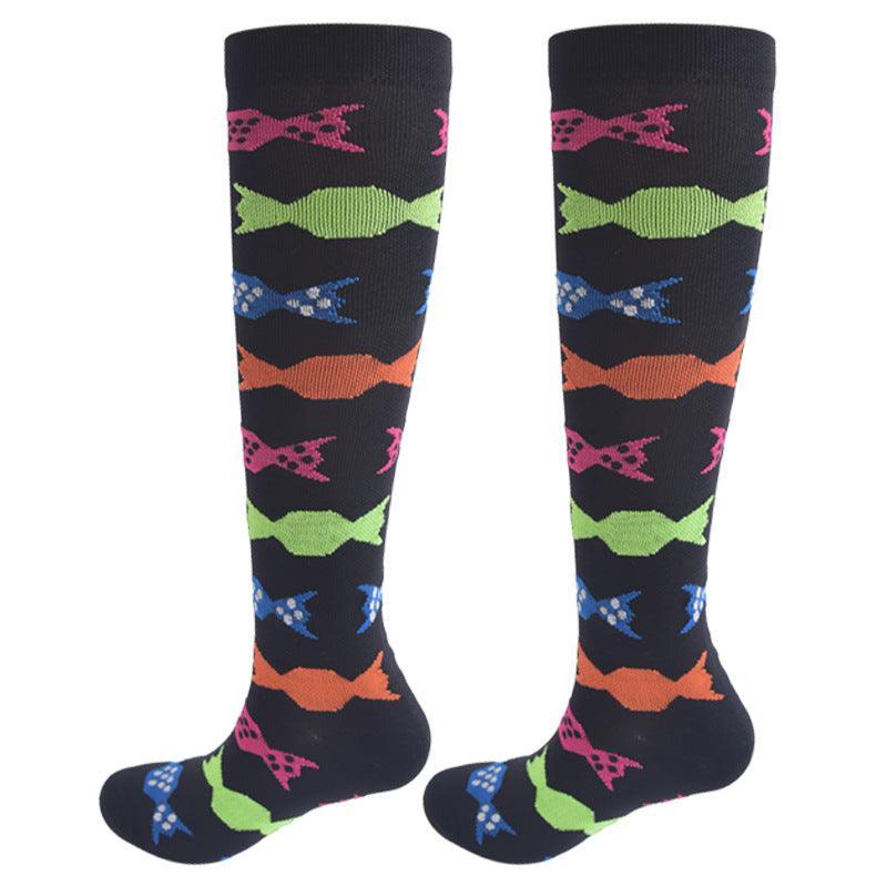 Sports Running Fitness Socks Compression Socks Calf Sock 4 Pairs-Plantar Socks