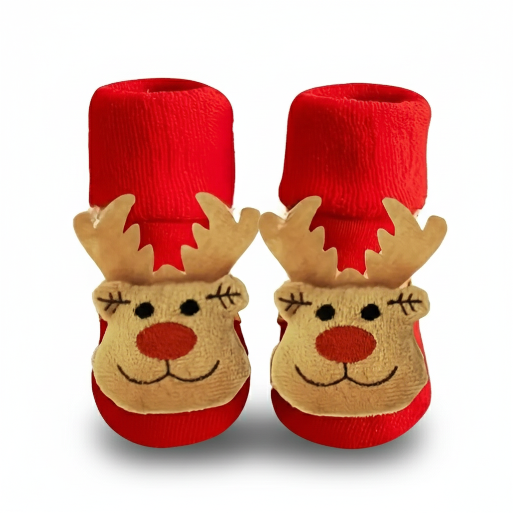 Santa Reindeer Design Socks