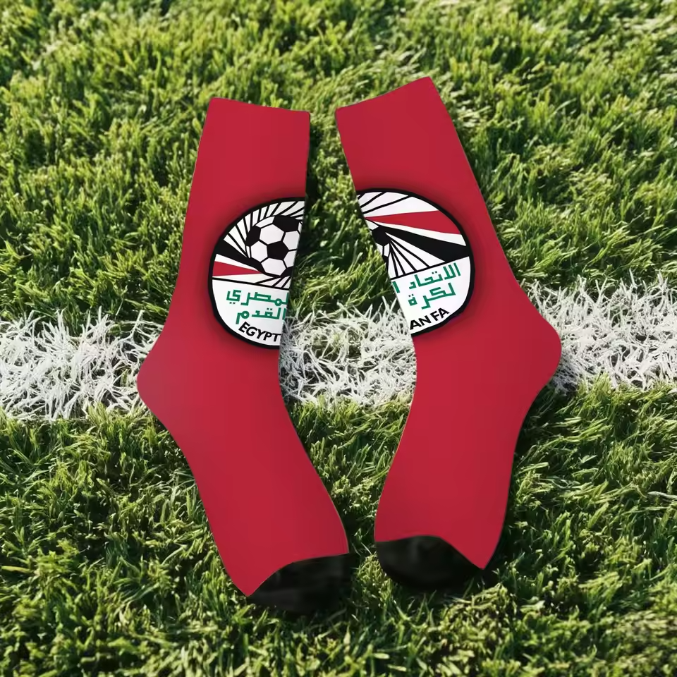 Unisex Egypt Football Fan Seamless Printed Crew Socks