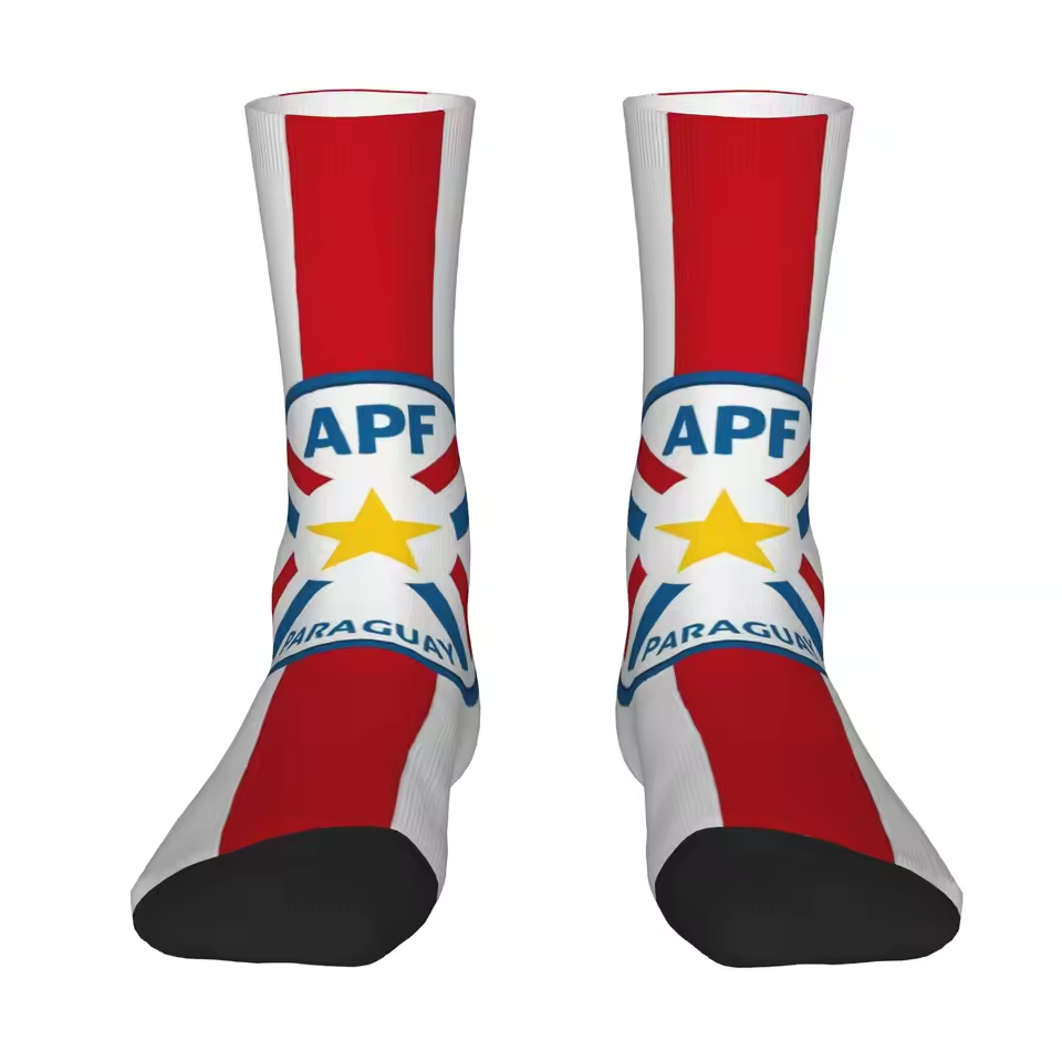 Unisex Paraguay Football Fan Seamless Printed Crew Sock