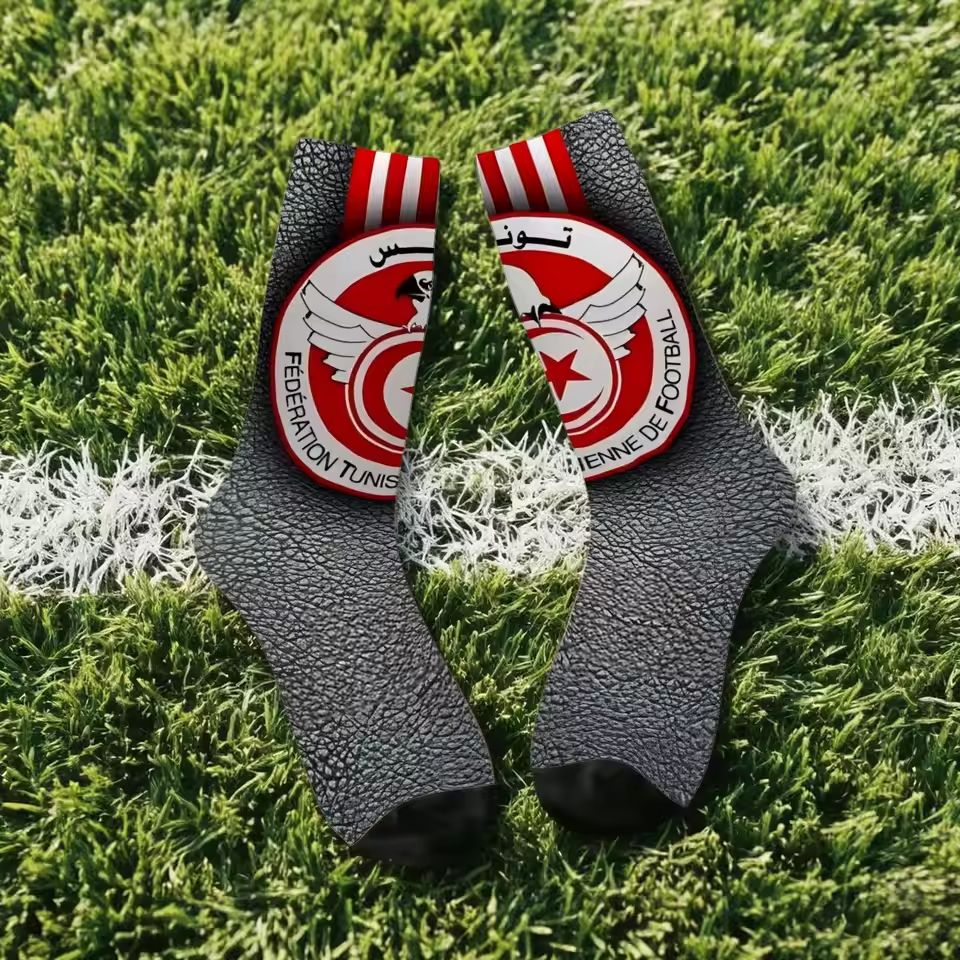 Unisex Tunisia Football Fan Seamless Printed Crew Socks