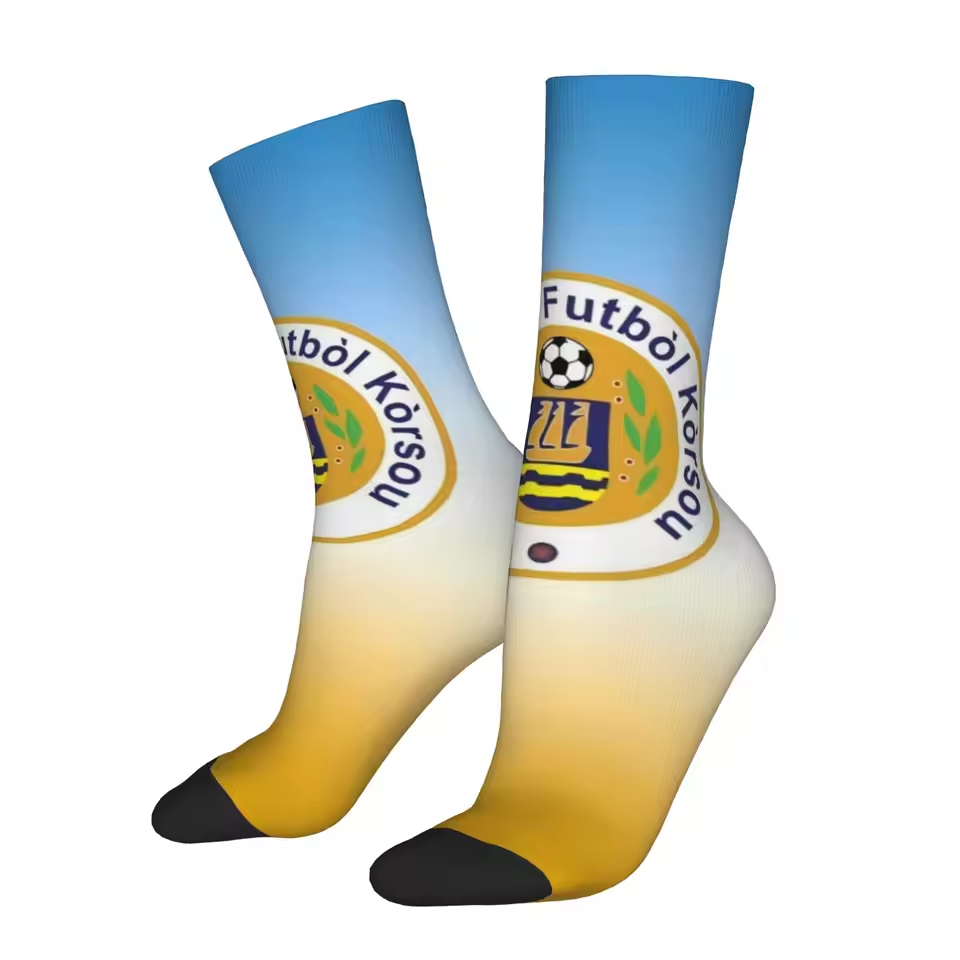 Unisex Curaçao Football Fan Seamless Printed Crew Sock