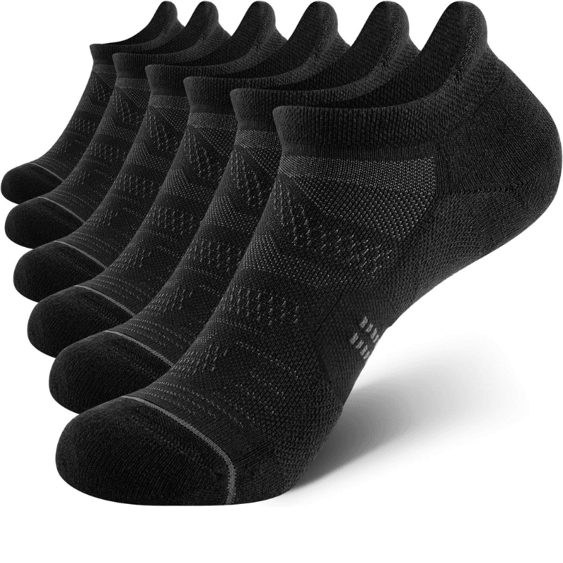 6 Pairs Cushioned Running Ankle Support Socks-Plantar Socks