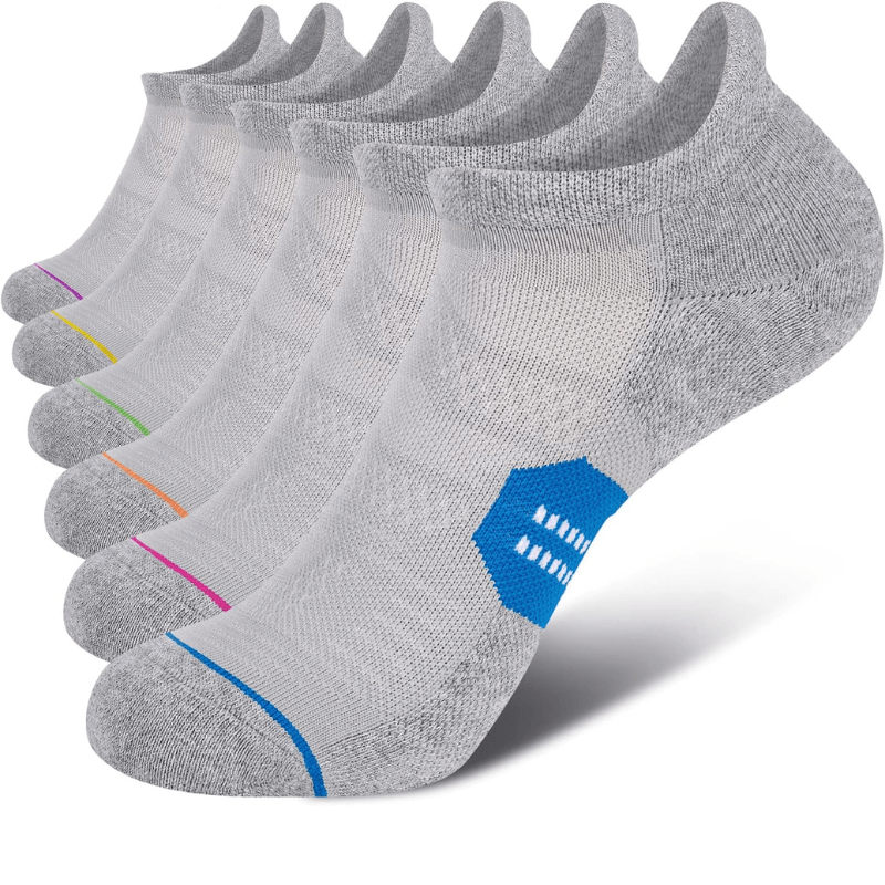 6 Pack Ankle Support Socks with Mesh Design-Plantar Socks